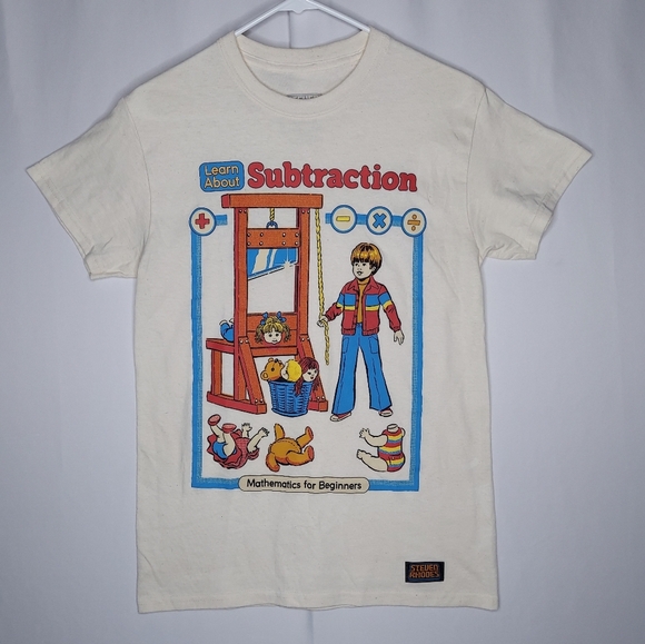 Steven Rhodes Tops - Steven Rhodes Shirt Small Subtraction For Beginners Graphic Crew Short Sleeve